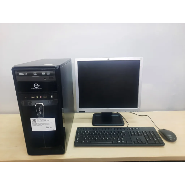 Intel Pentium CPU G2030 @ 3.0 GHz , 2GB RAM , 80GB HDD , Windows 7 Home , 17″ LCD Monitor , EMBoss Casing [NETT]