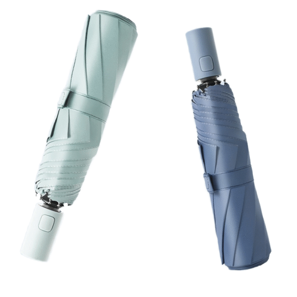 Customizable Logo Printed Adults Travel Umbrella Modern Fully-Automatic Three-Fold Sun Rain Golf Umbrella Wooden Iron