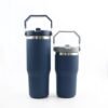 Custom 20OZ 30oz Straw Travel Tumbler Stainless Steel Vacuum Insulated Tumbler With Portable Handle